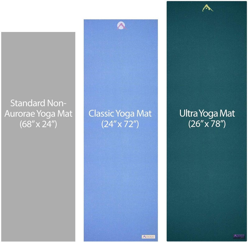 AURORAE ULTRA Extra Long 78" Extra Wide 26" Yoga Mat. Slip Free Rosin & Carry Strap included - Image 2